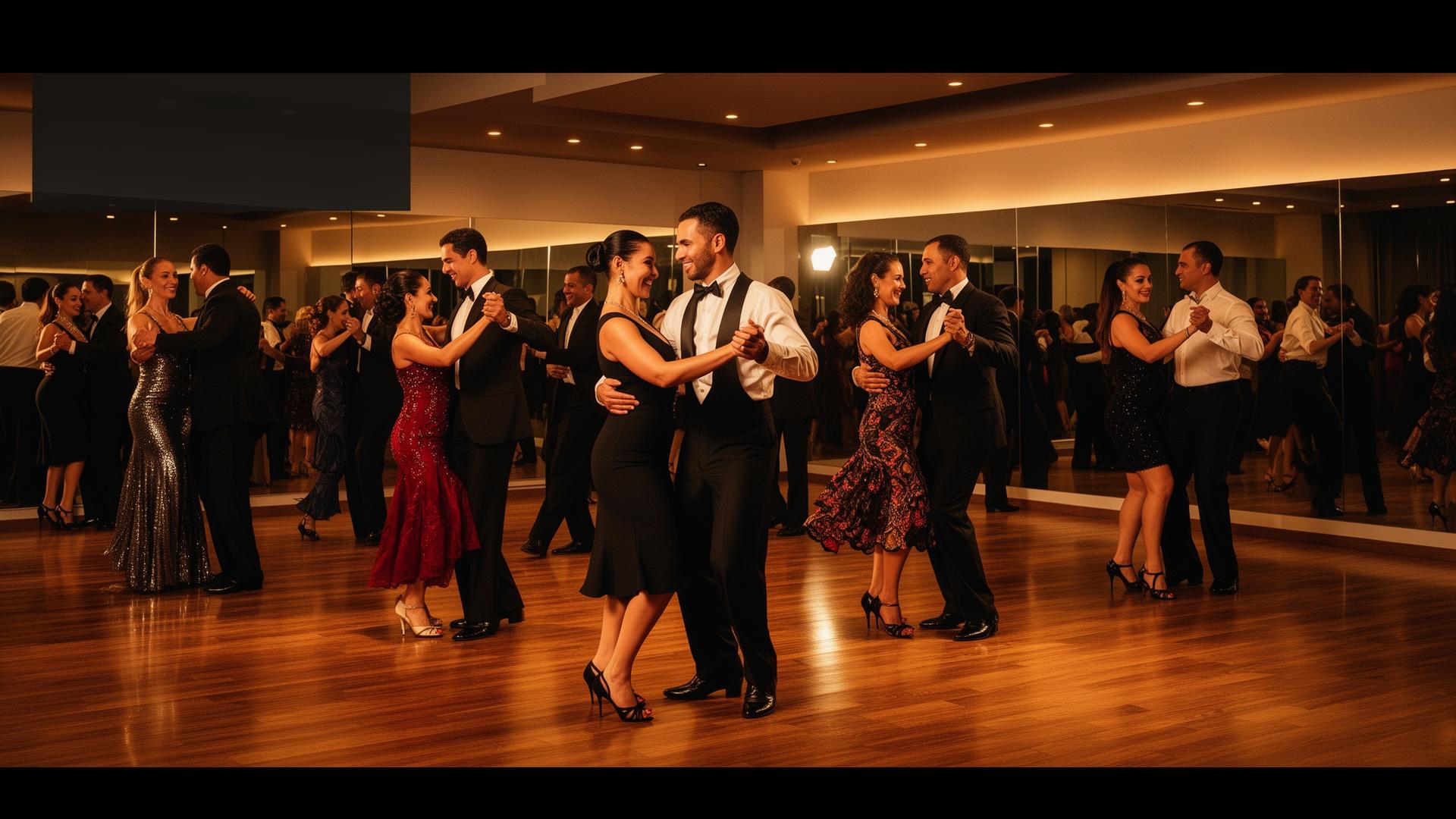 Χορευτές salsa και bachata σε σχολή χορού